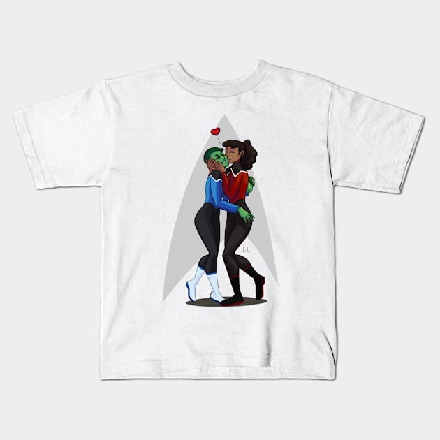 Star Kiss Kids T-Shirt by krls